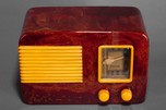 Catalin Sentinel 248NR Radio in Oxblood Red with Yellow Trim